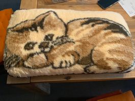 Flauschiges Kissen mit Katzenmotiv - Kuschelig weich!
