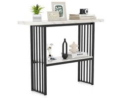 COSTWAY Eingangstisch, Kunstmarmor Design (26060147)