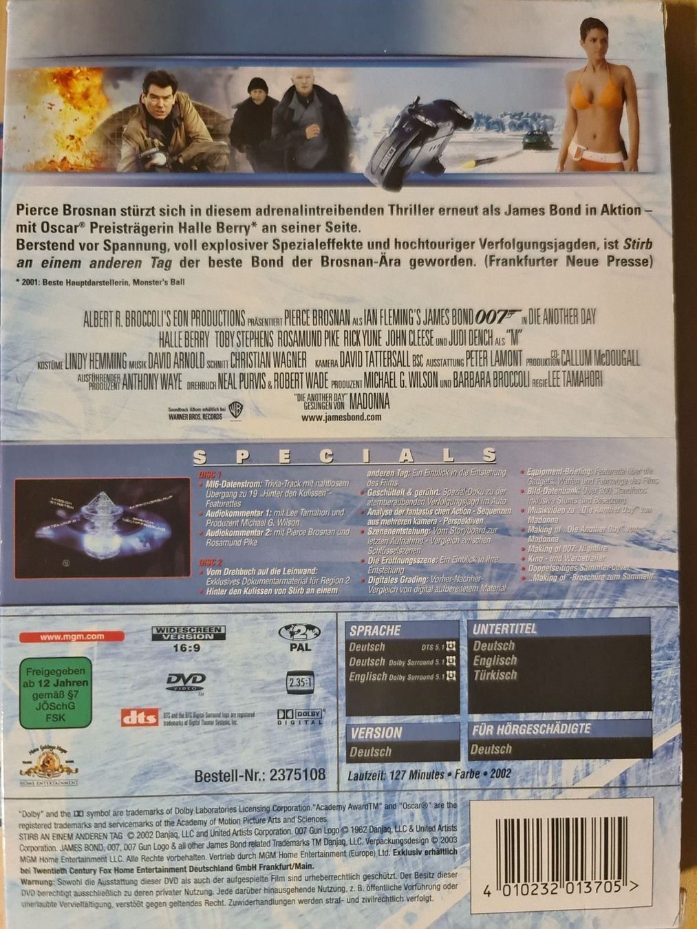 Tutti i DVDs: James Bond - stirb an einem anderen Tag – Usato da Dintikon venduto da Vexi 1