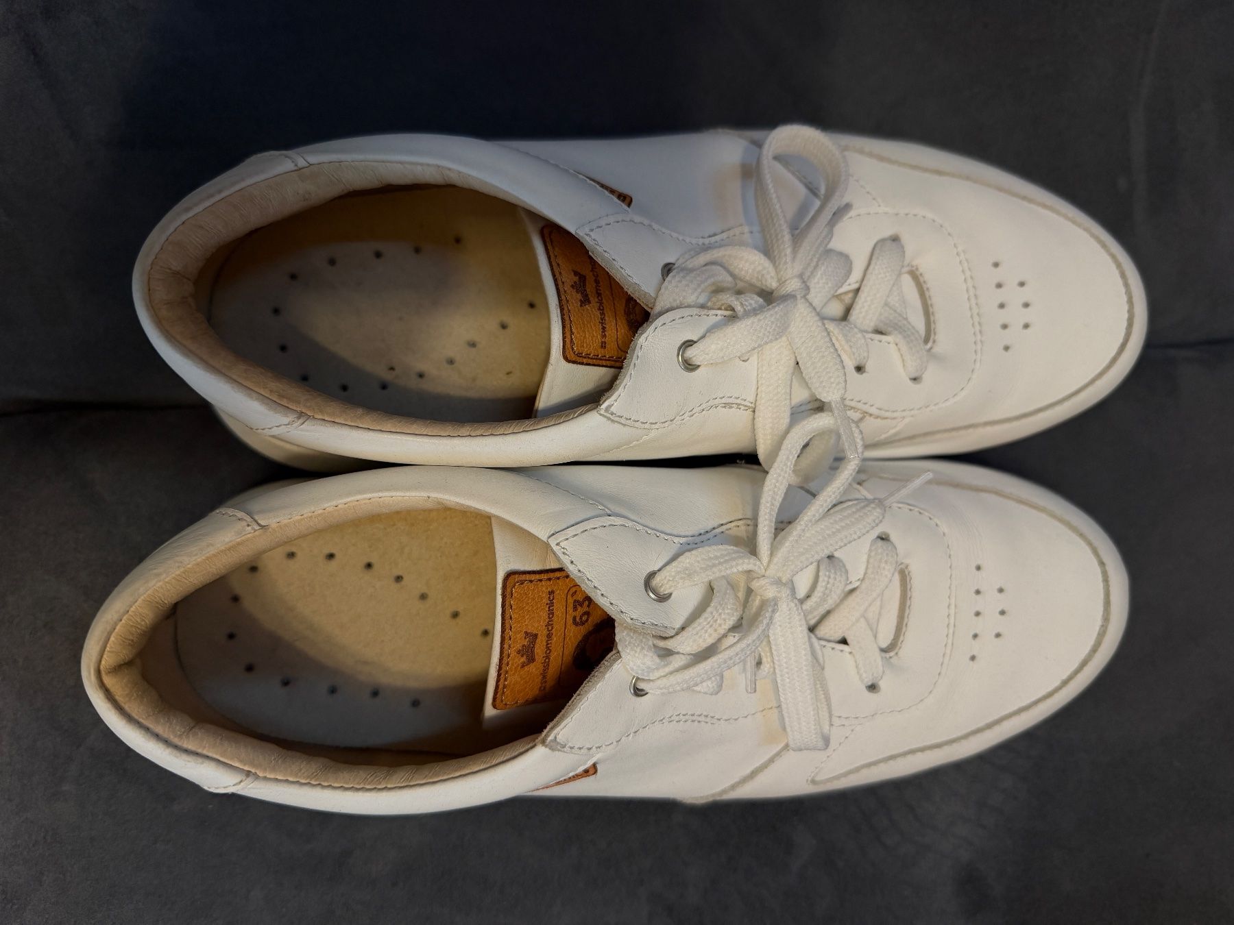 Herrenschuhe: Weisse Herren Sneakers - Leder – Gebraucht aus Hünenberg von Chico1