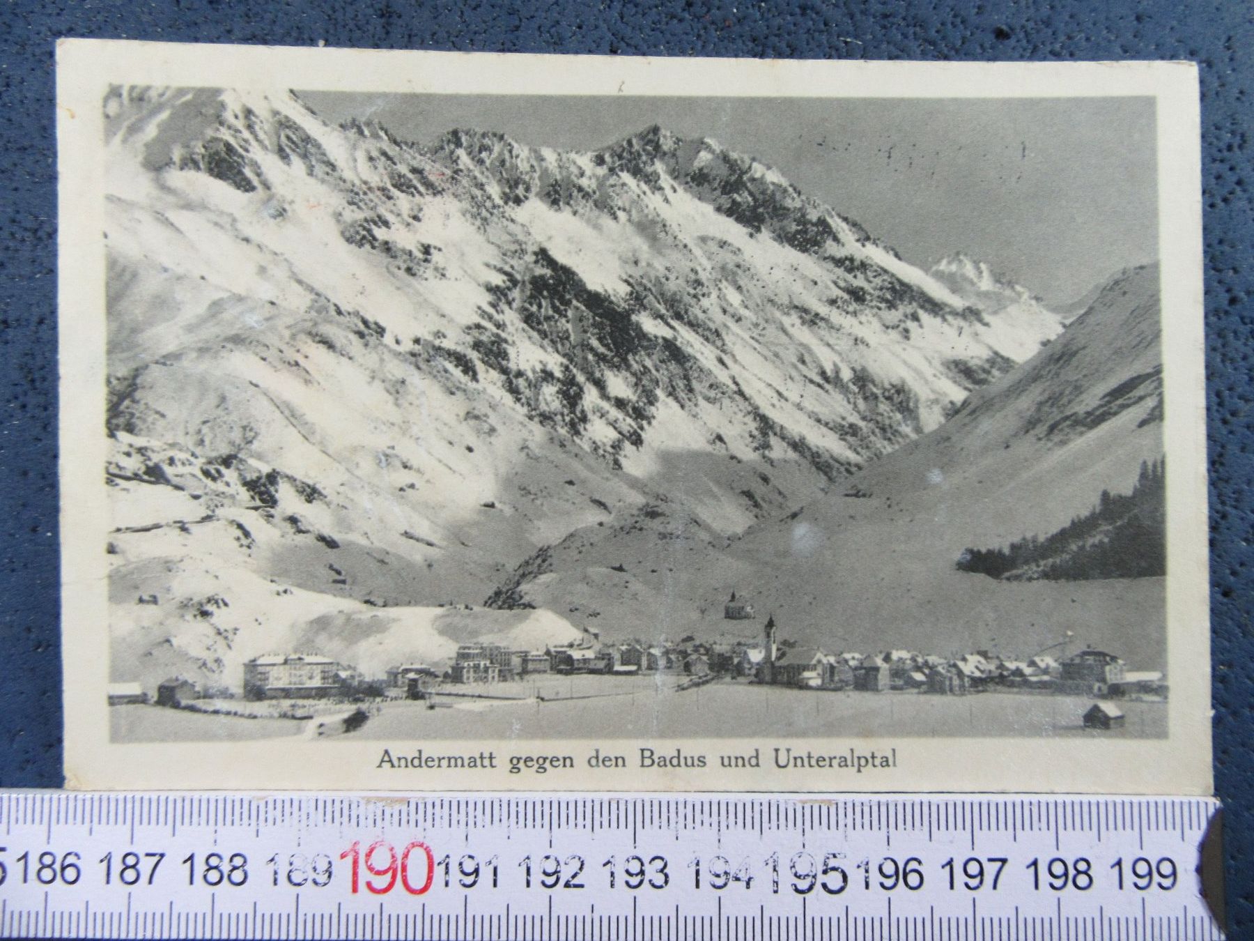 Ansichtskarten: ANDERMATT 1916 GEGEN BADUS U. UNTERALPTAL SCHNEE URI AK – Gebraucht aus Ettingen von Hausi4711