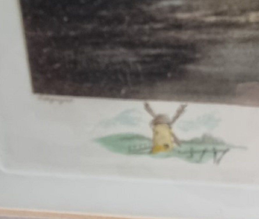 Grafica & Litografie: Lithographie in schönen Bilderrahmen Holland – Usato da Flums venduto da Flumsantik 2