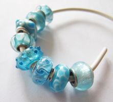 7 Stk. Perlen Beads European Beads
