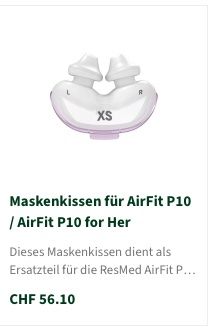 Prodotti per la cura medica: Resmed AirFit P 10 Nasenpolster XS – Nuovo (secondo la descrizione) da Kriens venduto da Ikabo 1