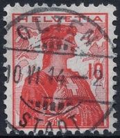 OLTEN STADT 10.VI.14 - Vollstempel auf Helvetia Brustbild