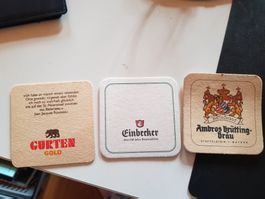 3 Vintage Bierdeckel - Gurten - Einbecker - Ambros Brütting