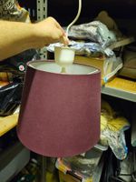 Lampenschirm burgunderrot Textil guter Zustand