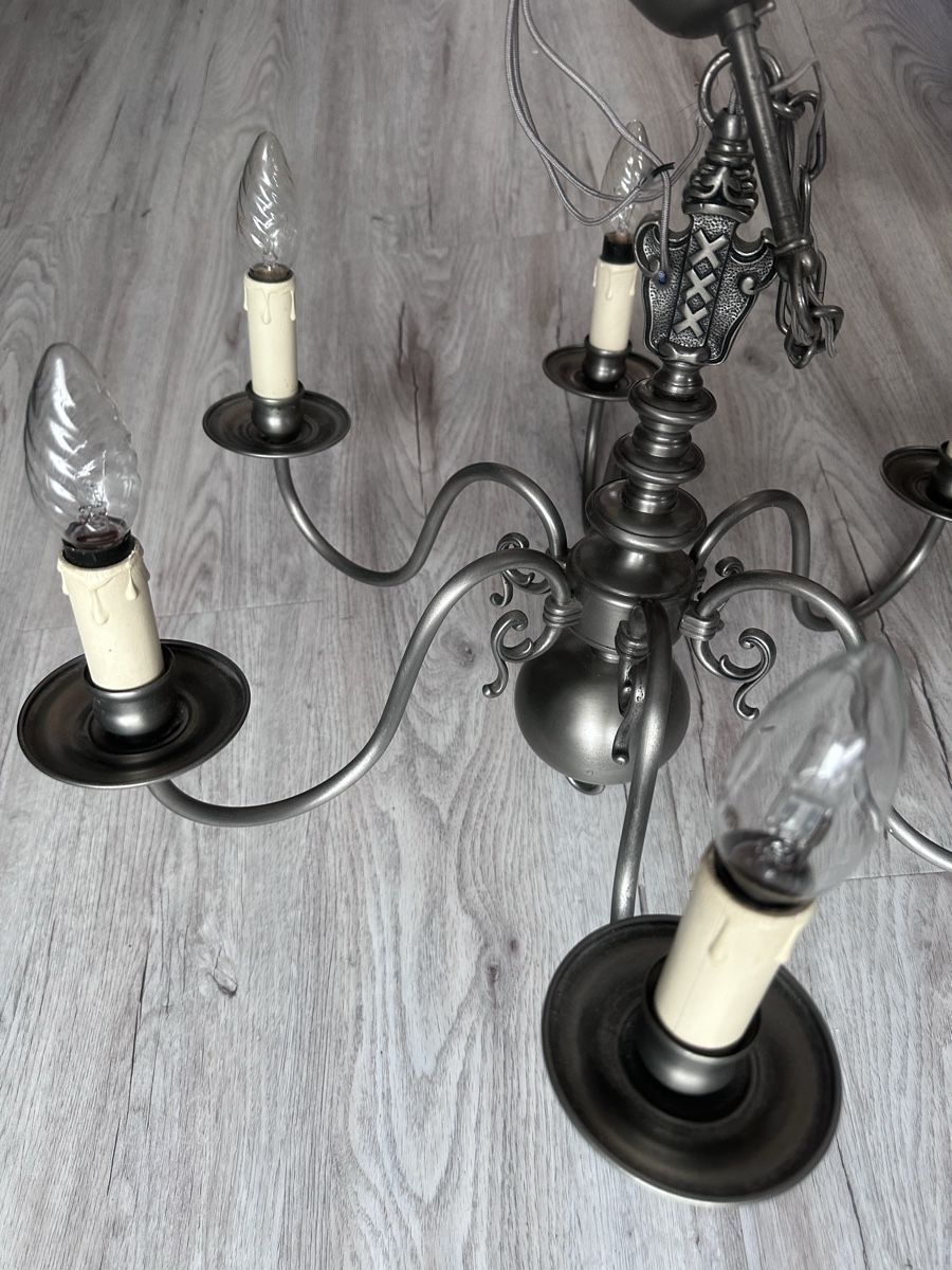 Kronleuchter & Deckenlampen: Zinnfarbener Kronleuchter Ritter Style – Gebraucht aus Rickenbach b. Wil von sunneschii_ 2