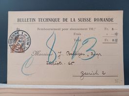 Bulletin Technique dela suisse romande , 1915 gel. 13/12