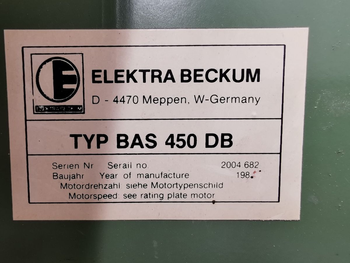 Elektra Beckum Sägen: Bandsäge BAS 450 Elektra Beckum  – Gebraucht aus Buchs SG von Gama081 4