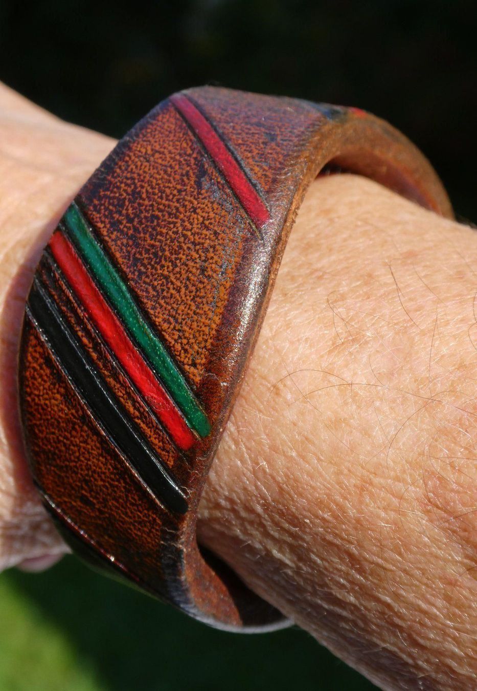 Bracciali & Braccialetti: Dickes Armband aus Leder, neuwertig – Nuovo (secondo la descrizione) da Gattikon venduto da kaandooh 3