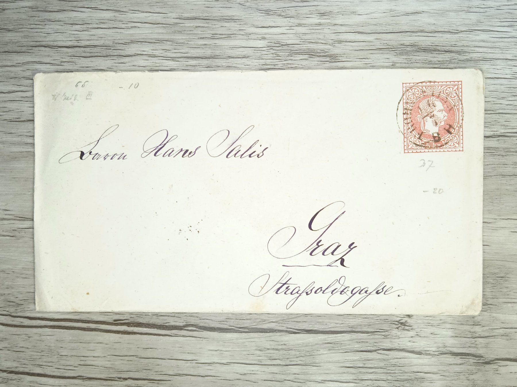 Tutti i francobolli: TR80 Enveloppe + Timbre Autriche 1873 – Usato da Cousset venduto da Patrick_Collections