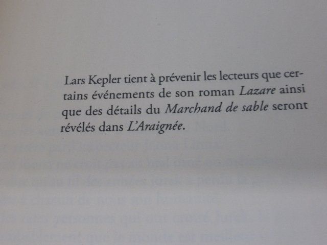 Libri: Lars Kepler - L'araignée - 2024 – Usato da Porrentruy venduto da Kim017 3