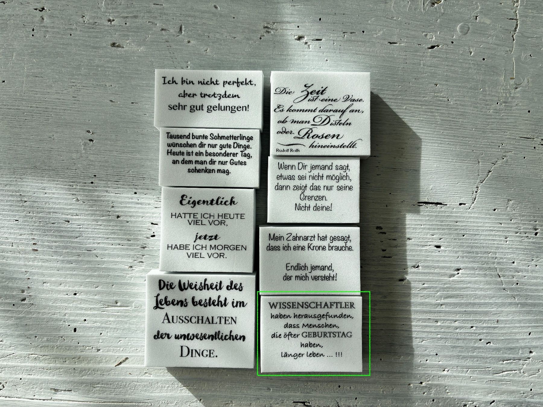 Timbri: LaBlanche Stempel Spruch '...Wissenschaftler...' 1-teilig – Usato da Glattfelden venduto da Qwerasdf 1