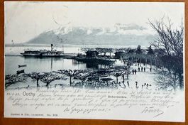 Lausanne - Ouchy - Le Port - Bateau vapeur "Lausanne" 1902