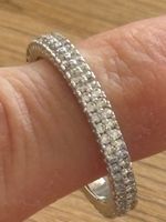 Luxus Elegante Gr.16/6 Ring Memoire Zirkonia Farbe:  Silber