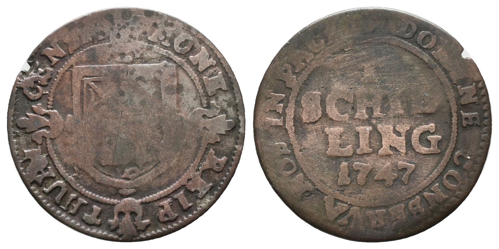 Tutti le monete: Zürich Schilling 1747  /2295 – Usato da Trimbach venduto da Solothurn1