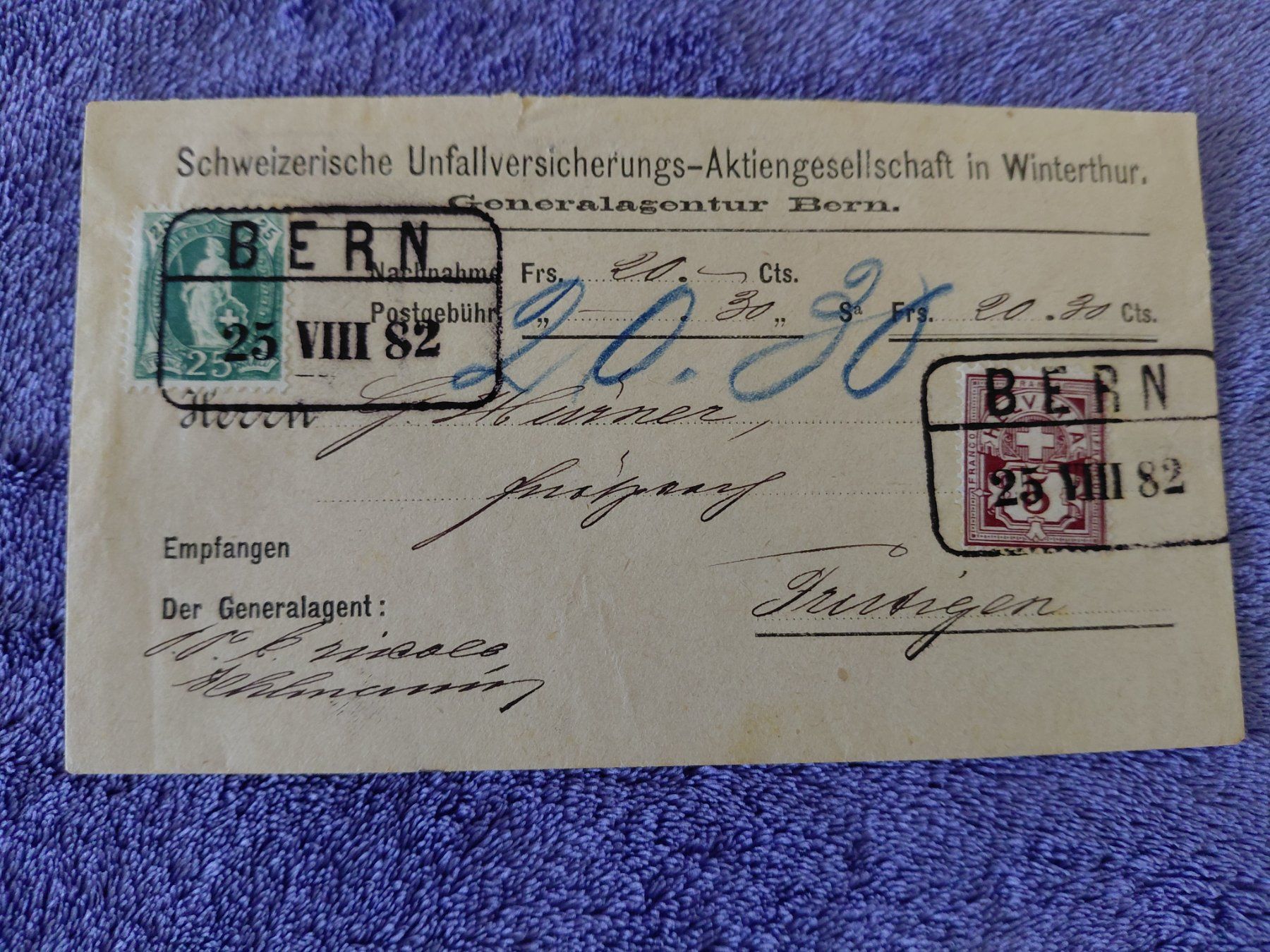 Alle Briefmarken: Toller Brief Bern 1882 – Gebraucht aus Horw von Onurb008