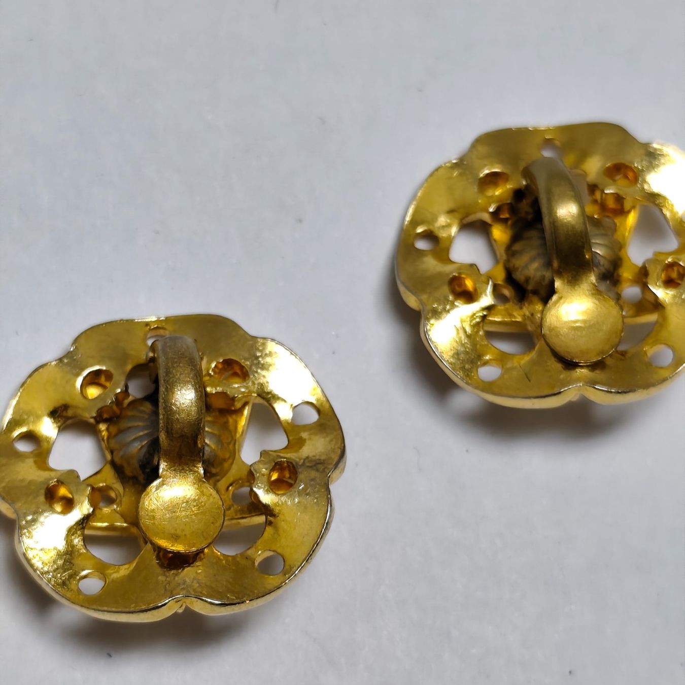 Orecchini pendenti & Orecchini a lobo: Vintage Ohrclips goldfarben mit Strass #C1 – Usato da Châtelaine venduto da Tropic.Watch2 2