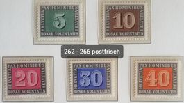 MA137) 262 bis 266  PAX Kurzsatz postfrisch