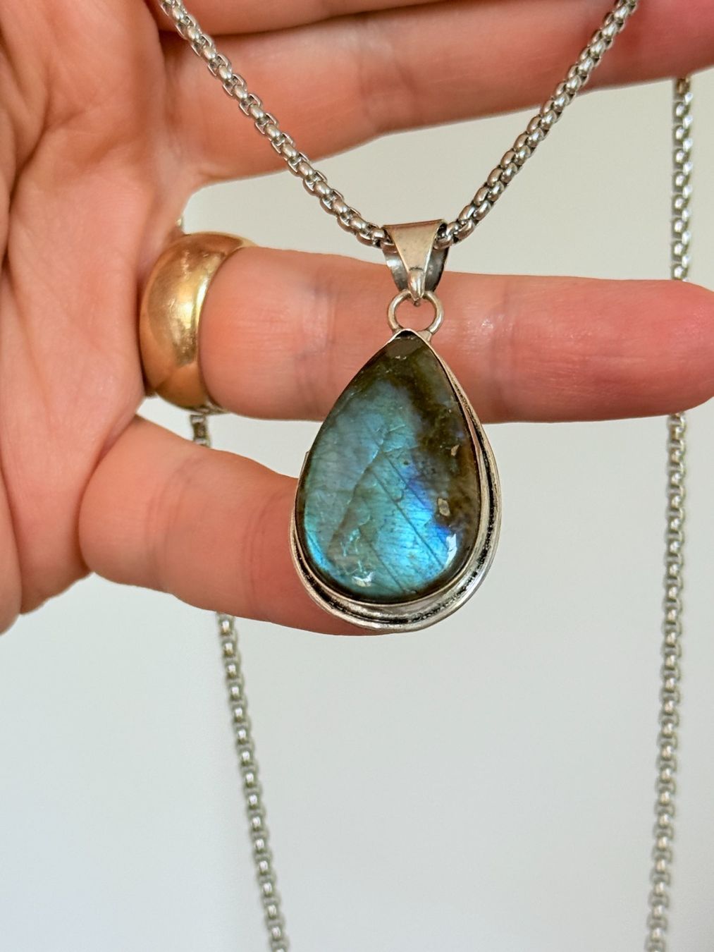 Catenine: Collier Labradorite - Été étincelant! – Nuovo e nell'imballaggio originale da Genève venduto da AWWA