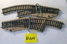2 Märklin Elektromagnetische M-Weichen H0 links + rechts