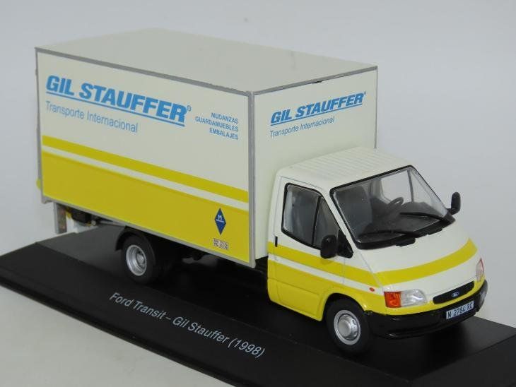 Ford Modellini d'auto: Ford Transit - Gil Stauffer 1998 , 1:43 – Nuovo e nell'imballaggio originale da Goldach venduto da Feivel9