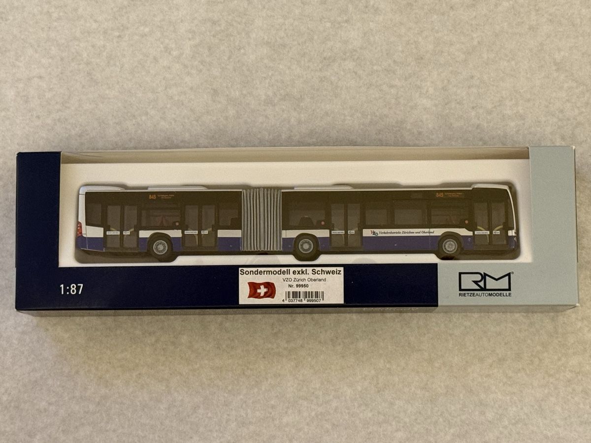 Rietze Modellini d'auto: RIETZE CITARO VZO ZVV – Nuovo e nell'imballaggio originale da Zürich venduto da Volanbusz