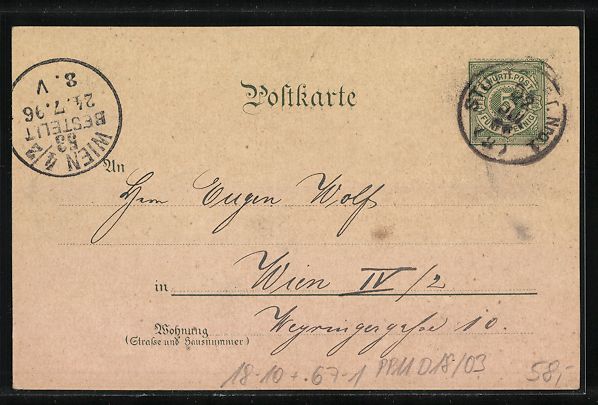 Ganzsachen: Litho Ganzsache Württemberg PP11D18 /03 – Gebraucht aus Berlin von bartko-reher 1