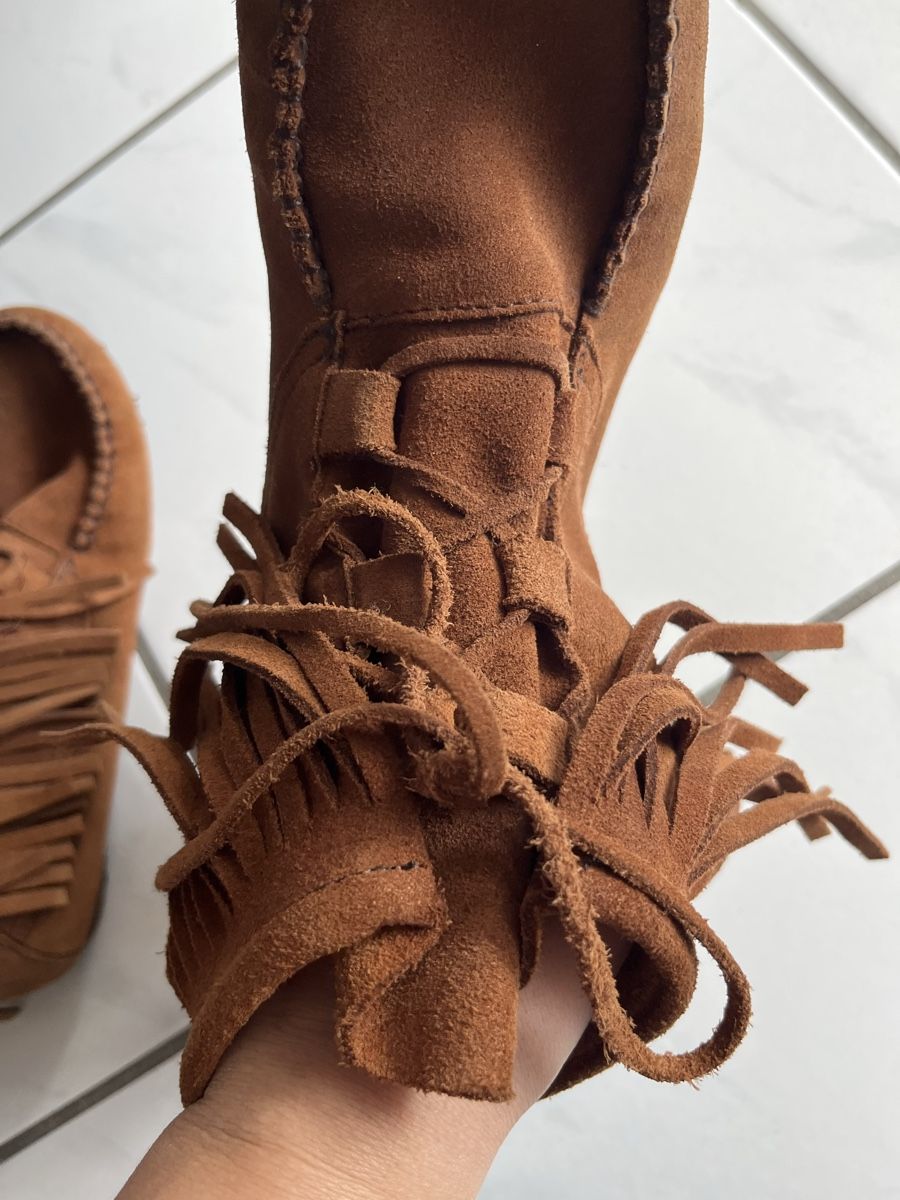 Pull&Bear Scarpe da donna: Braune Wildlederschuhe mit Fransen, Gr 39 – Usato da Basel venduto da JJ.Elena 3