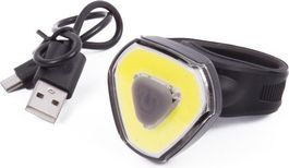 LED--Fahrrad-Lampen Set weiss + rot,aufladbare Akkus mit USB