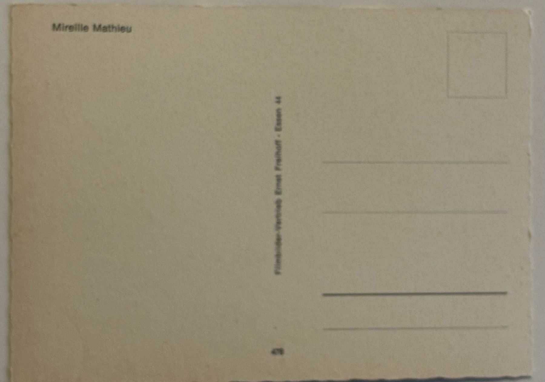 Cartoline postali: Mireille Mathieu, französische Sängerin – Usato da Frauenfeld venduto da Merk52 1