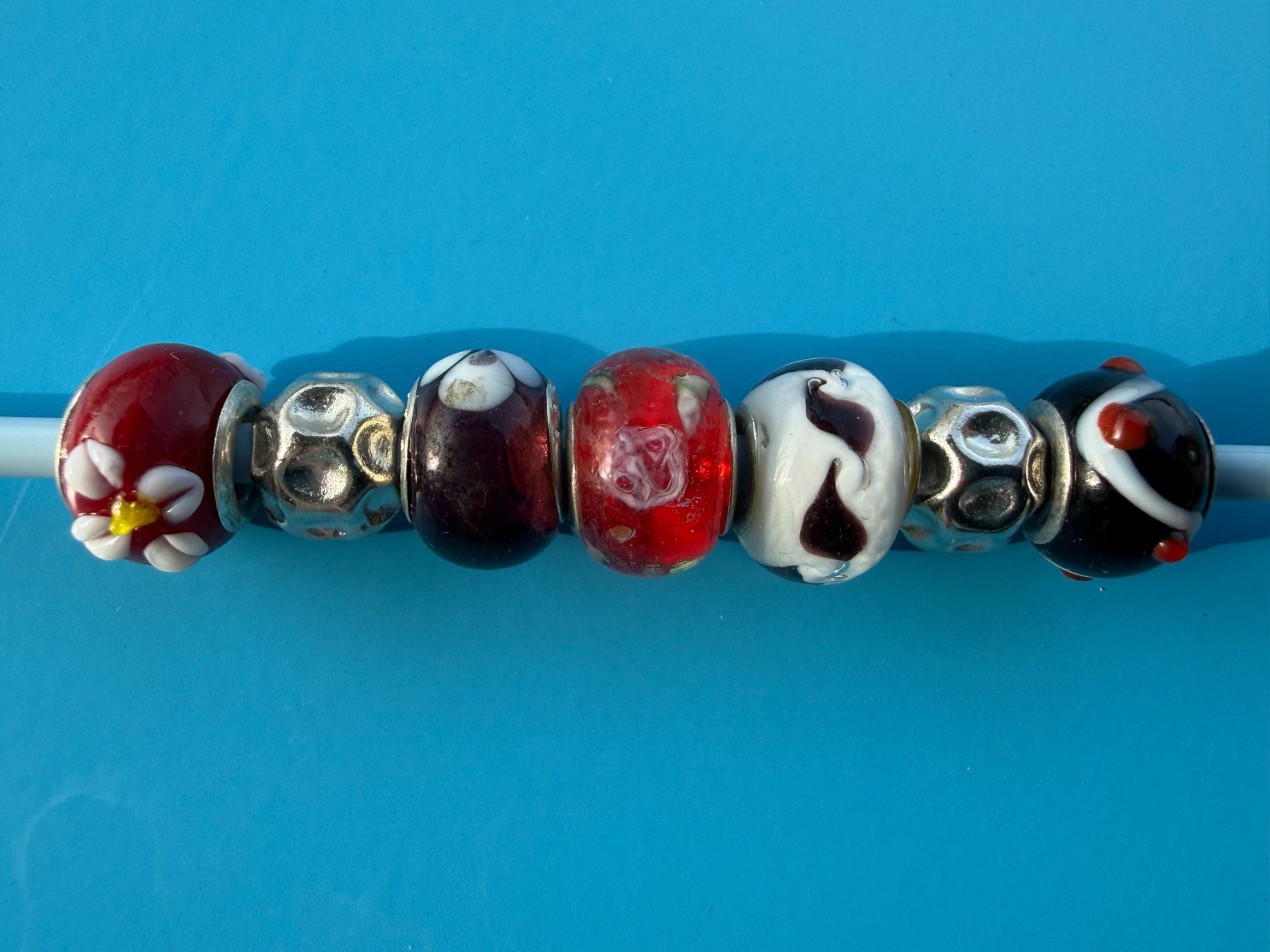 Ciondoli: 7 BEAD  PERLEN  PANDORA KOMPATIBEL ASS.   Charmbeads – Usato da Subingen venduto da ArtBead 1
