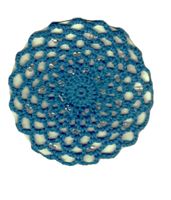 Haarnetz gehäckelt für Dutt Farbe blau