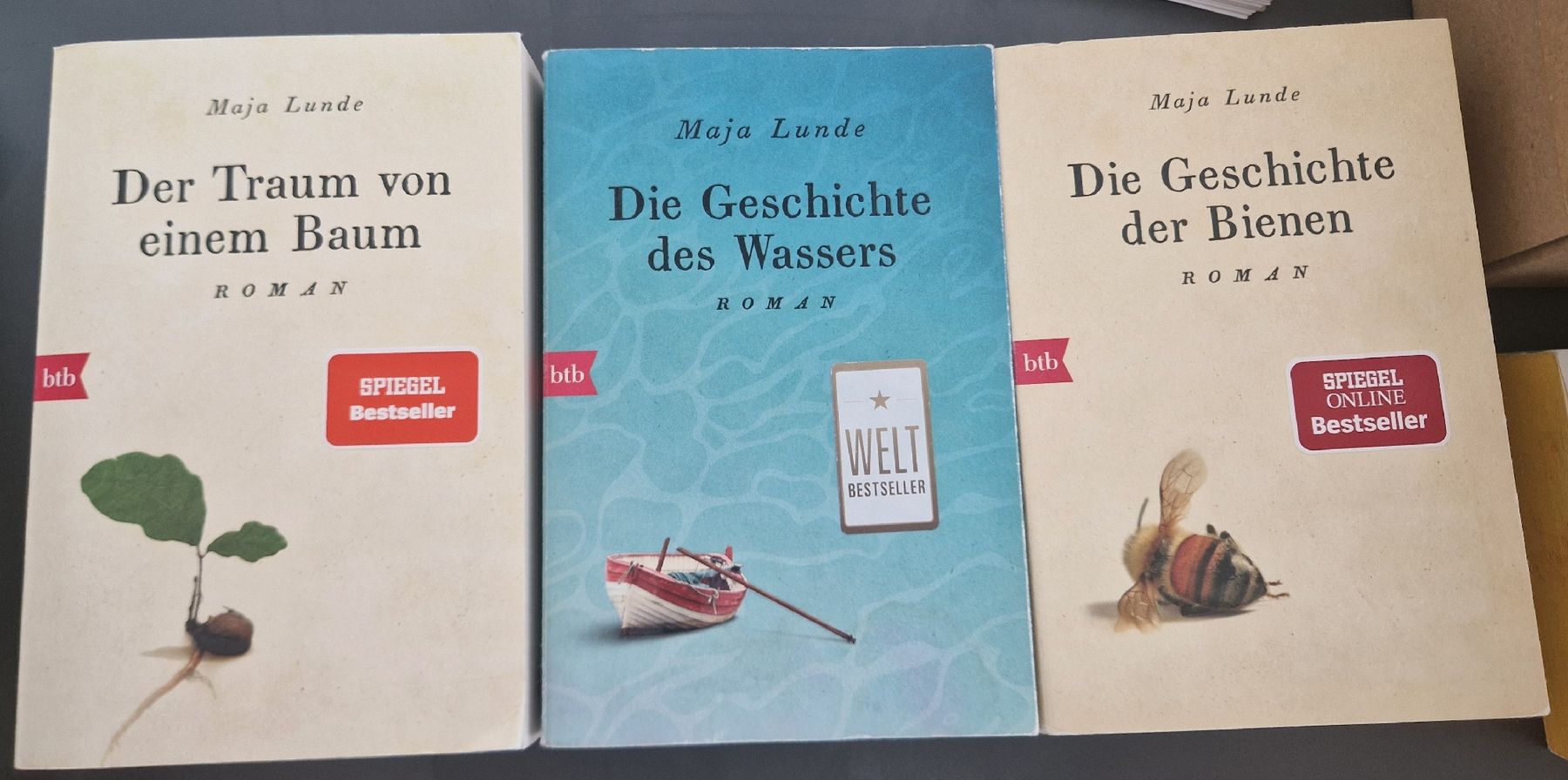 Bücher: Maja Lunde Romane 3 Bücher neuwertig – Gebraucht aus Sisseln AG von Andreas.Wa