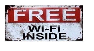 Insegne: Blechschild – FREE Wi-Fi INSIDE – Nuovo e nell'imballaggio originale da Buchs SG venduto da Skullep 1