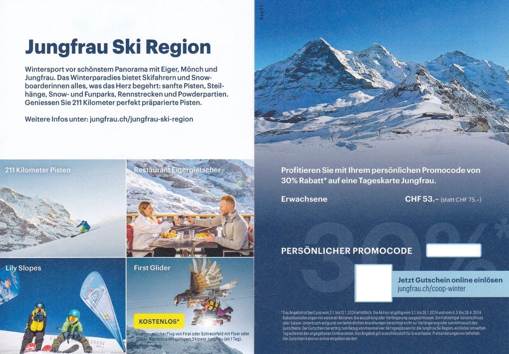 Skipass Jungfrau Ski Region 30% auf bis zu 4 Skitageskarten | Kaufen ...