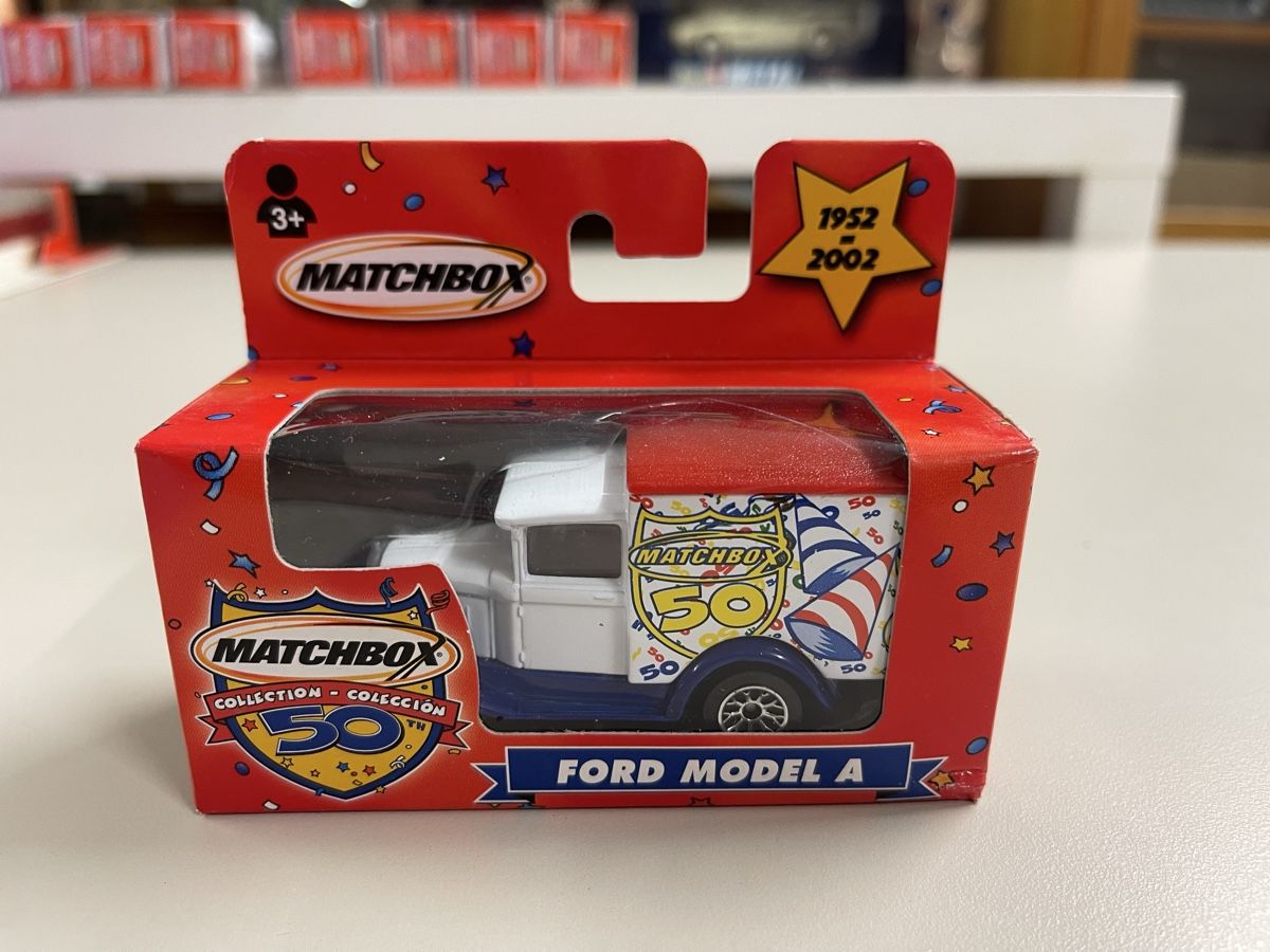 Matchbox Modellautos: Matchbox Ford Model A, Jubiläumsmodell, neu in OVP! – Neu und originalverpackt aus Siebnen von speedy63
