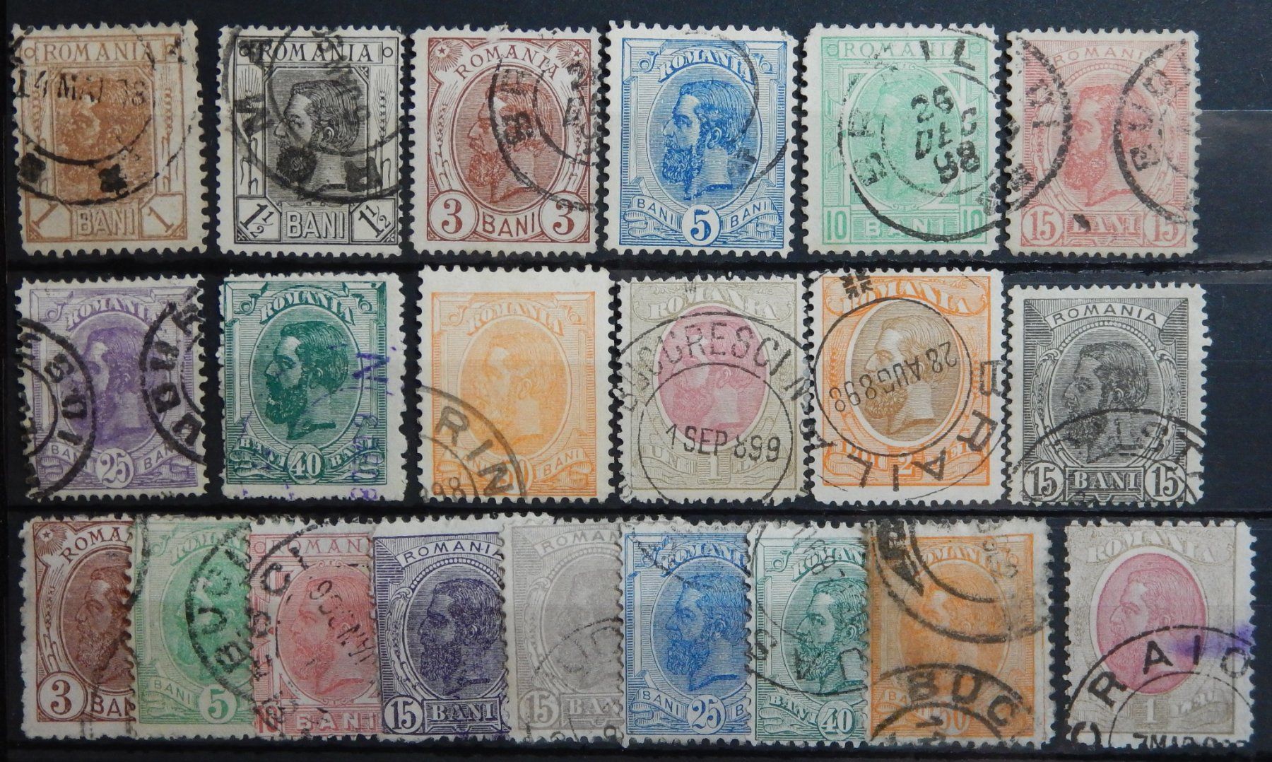 Tutti i francobolli: Rumänien ex. Kat. 99-141 gest. 1893/1900 – Usato da Zürich venduto da Muehlekauf