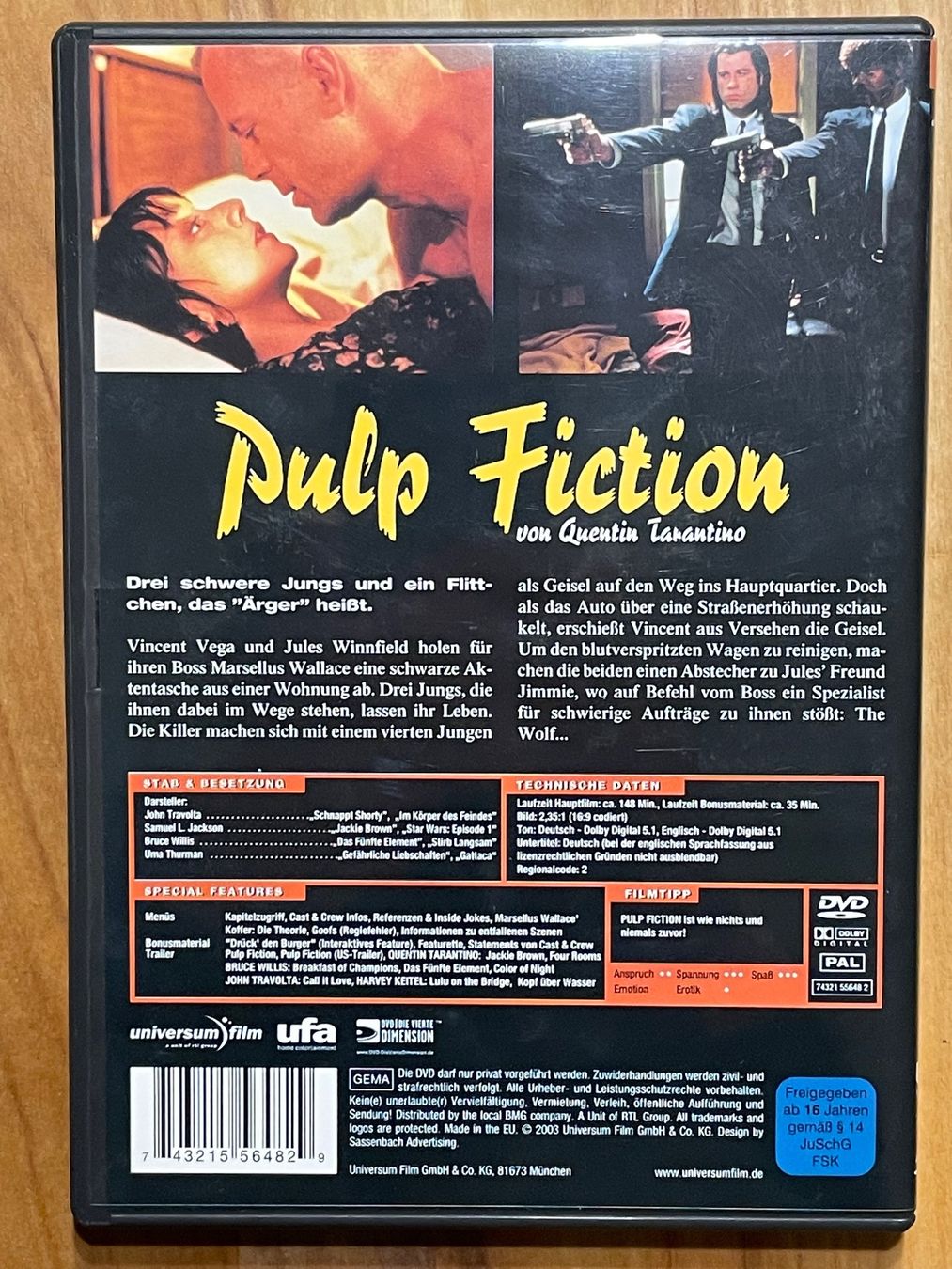 Tutti i DVDs: DVD Pulp Fiction – Usato da Eglisau venduto da felix_ch 1