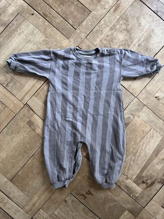 Baby Overall Play Up gestreift grau Grösse 12 Monate