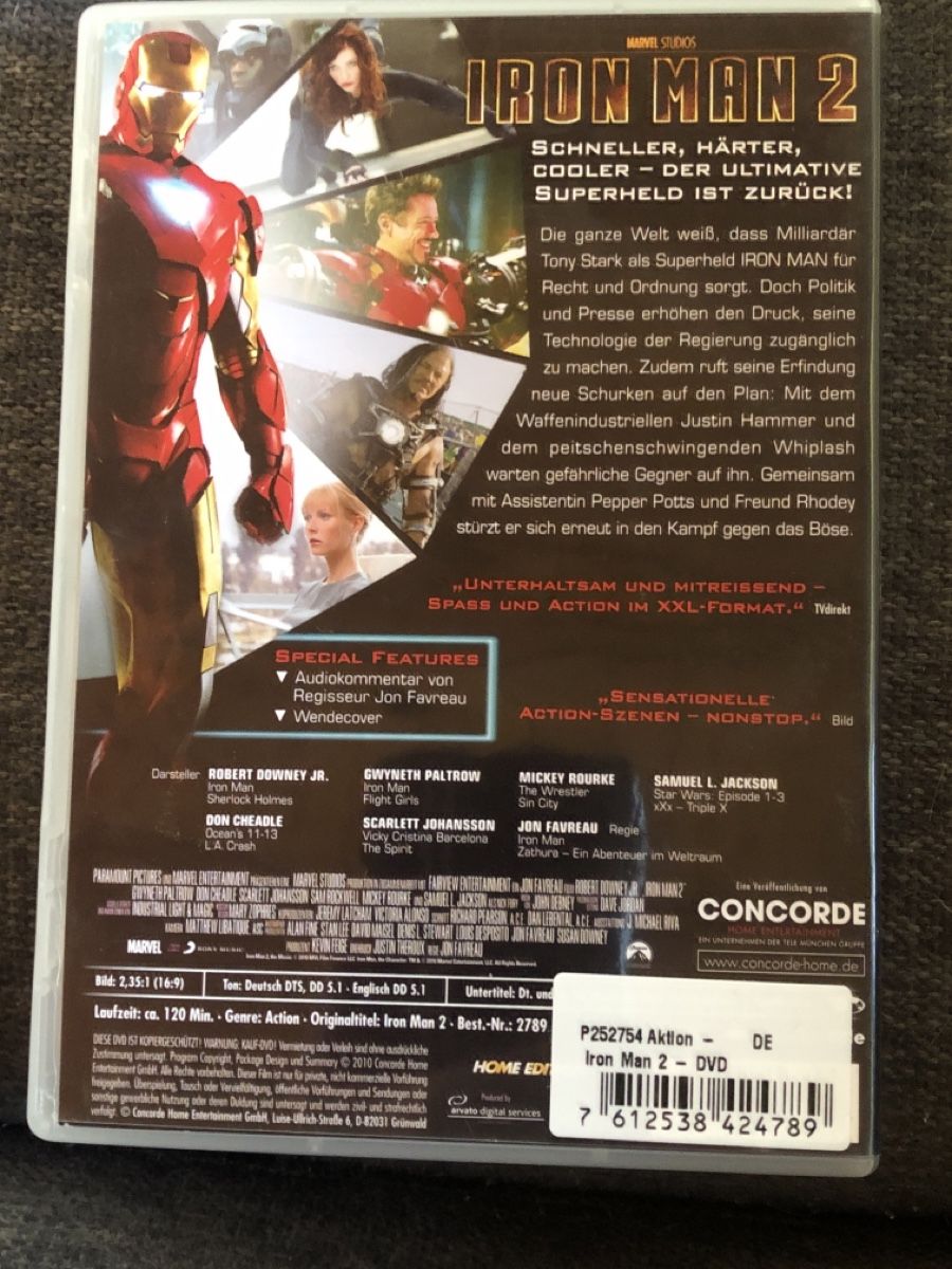 Tutti i DVDs: DVD, IRON MAN 2 – Usato da Balsthal venduto da Katzenfan99 2