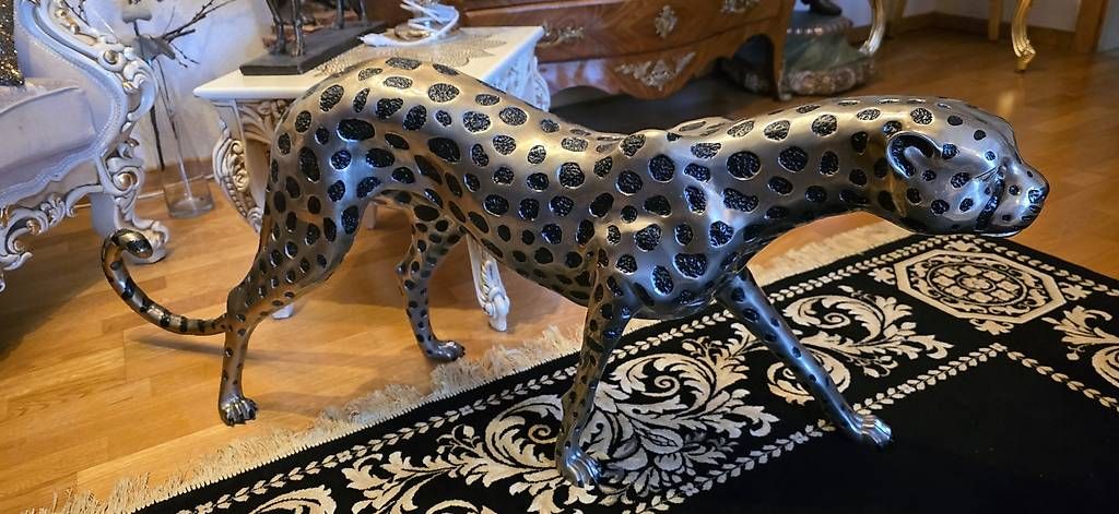 Sculture & Statue: Lebensgrosser Gepard aus versilberter Bronze – Usato da Kaufdorf venduto da Nati-Nati 5