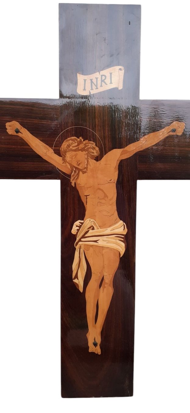 Sculture & Statue: Kreuz Jesus Intarsien antik – Usato da Mörschwil venduto da antiksalon 1