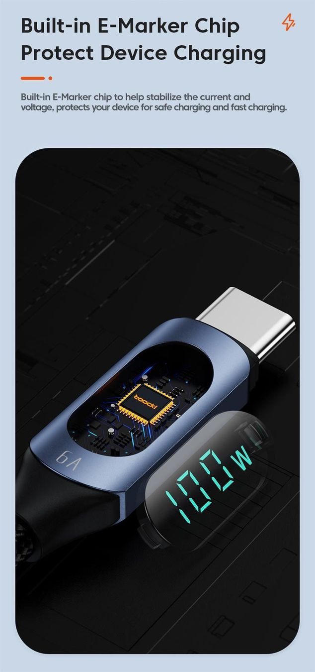 Ladegeräte: câble de recharge rapide USB 100W, 2 m – Neu und originalverpackt aus Delémont von abonprix 6