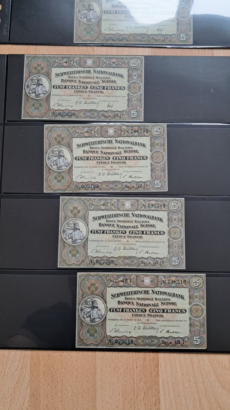 Banknoten: Banknoten Sammlung Schweiz – Gebraucht aus Lufingen von E-Auktion 4