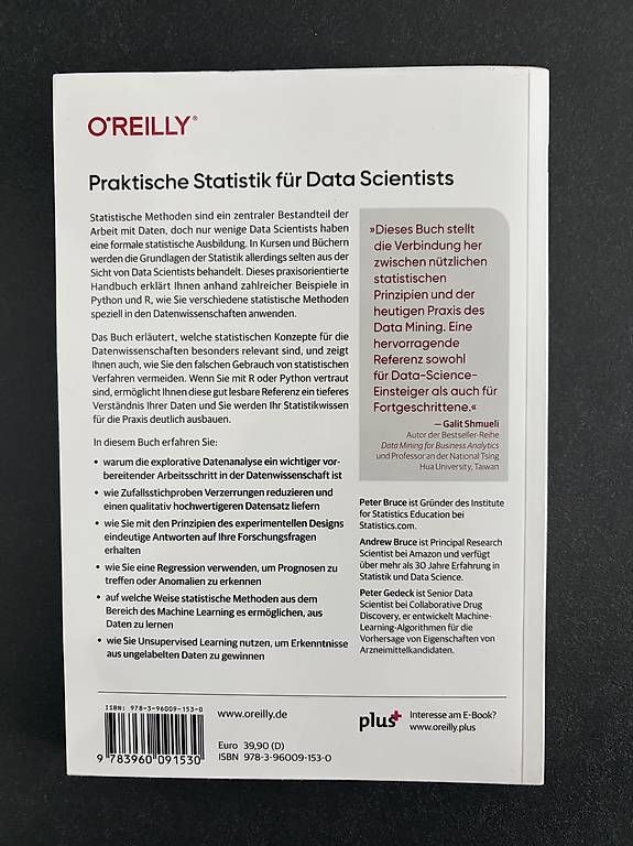 Livres: Praktische Statistik für Data Scientists, O'Reilly – Neuf (Voir description) à Buchs AG par herzo1 1