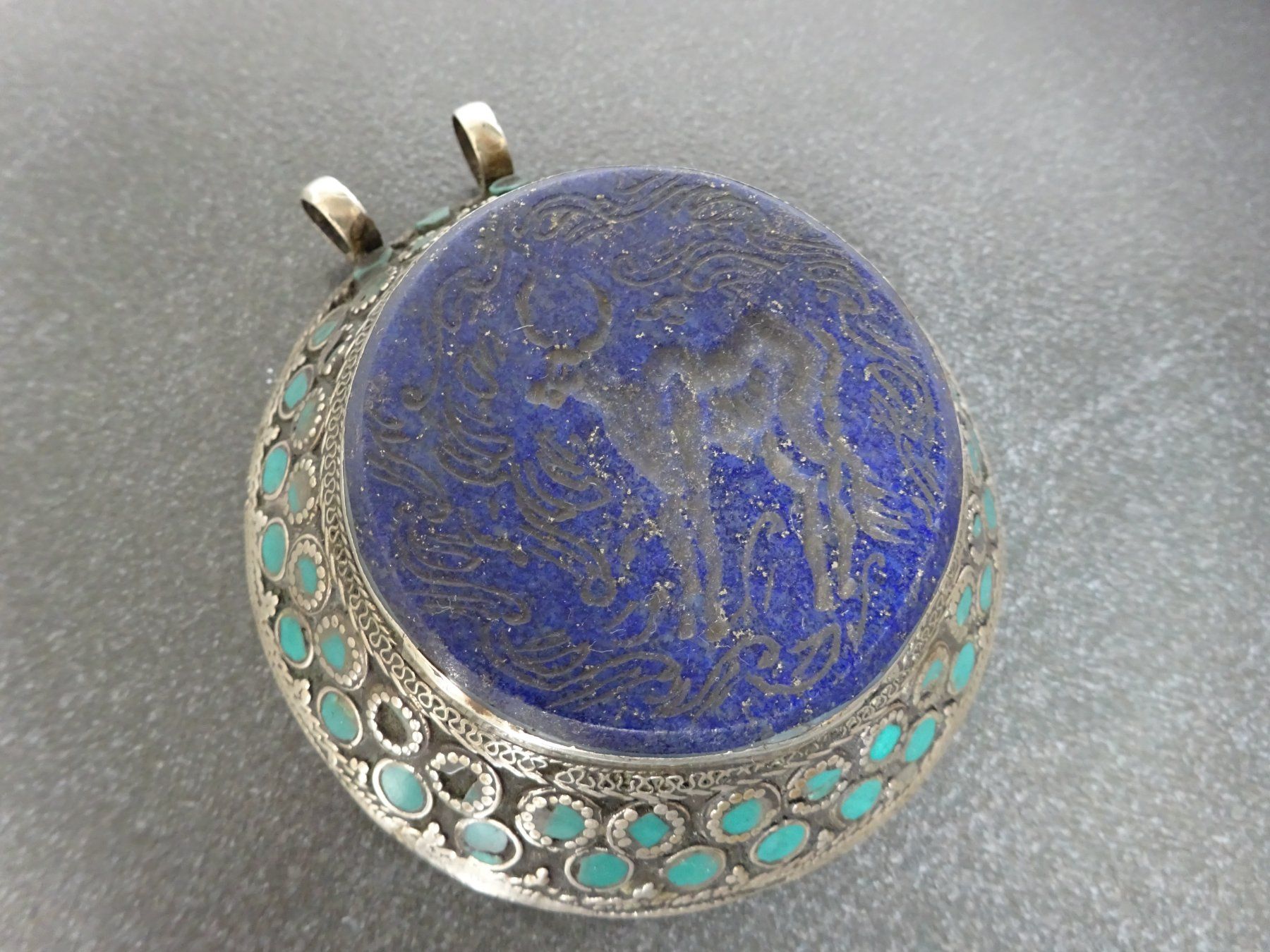 Ciondoli: Anhänger Amulett Siegel Lapislazuli – Usato da Esslingen venduto da FetteSchnecke 2