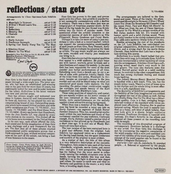 CD: Stan Getz [VERVE] include "Moolight in Vermont" – Usato da Unterbäch venduto da qlewi 1