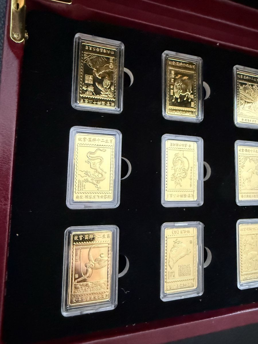 Edelmetalle: Set von zwölf vergoldeten Barren – Neu (gemäss Beschreibung) aus Goldach von Messerguru 3